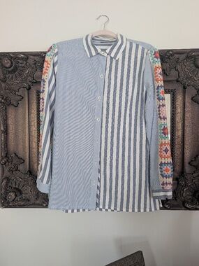 APNY Embroidered Button Down Shirt